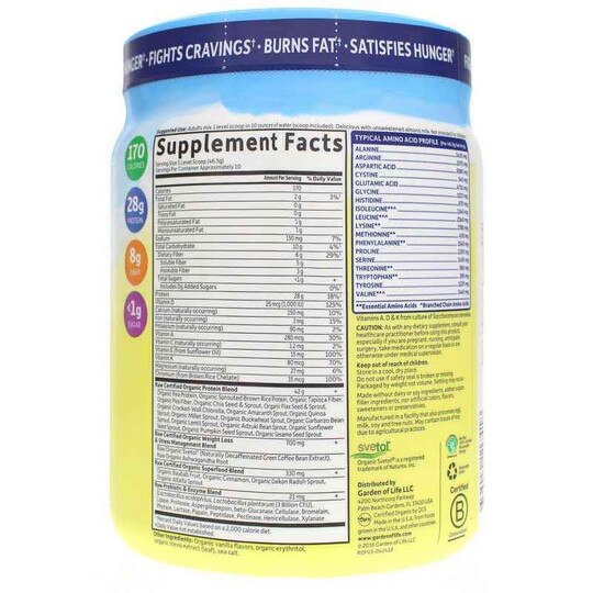 Raw Organic Fit High Protein for Weight Loss, GOL